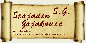 Stojadin Gojaković vizit kartica